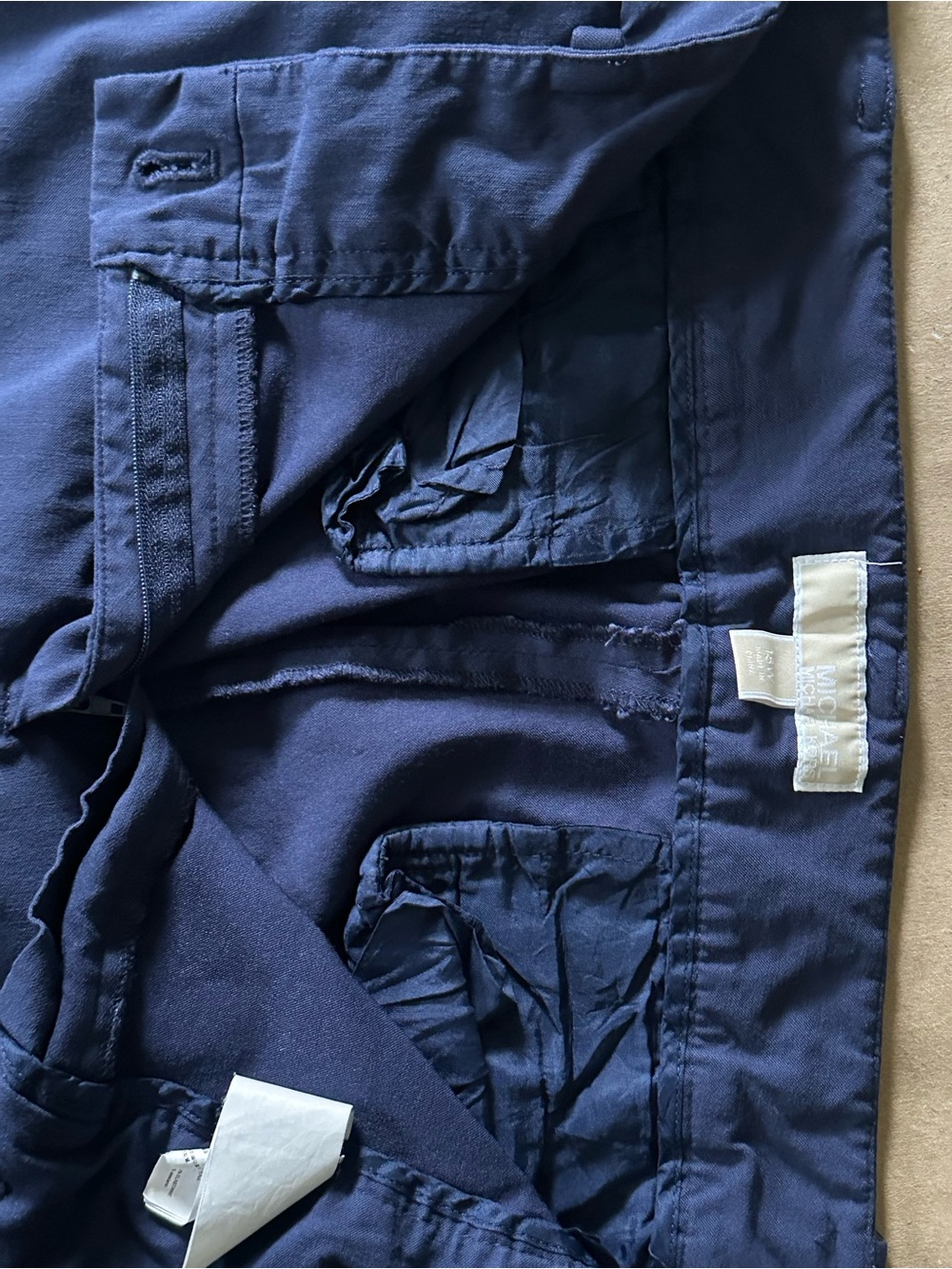 Michael Kors Navy Straight Leg Pants